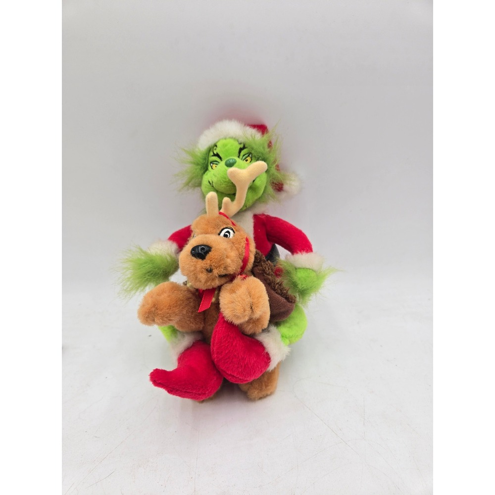 Dr Seuss The Grinch Stole Christmas Grinch Riding Max Dog Plush